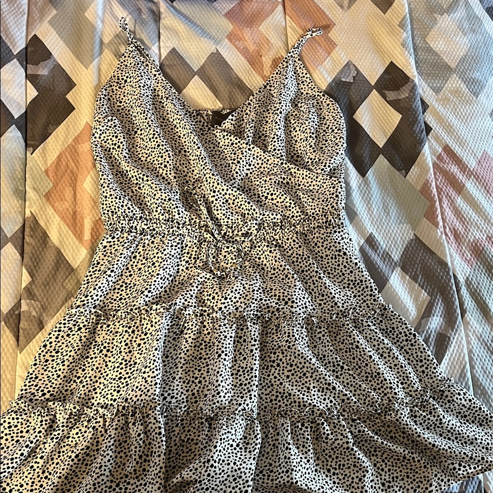 Black and White Polka Dot Maxi Dress